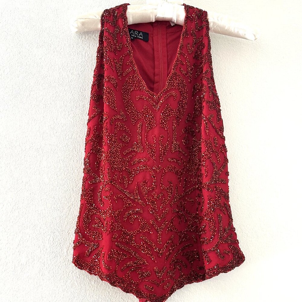 Vintage JKARA Beaded Sleeveless Top